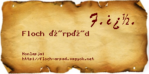 Floch Árpád névjegykártya